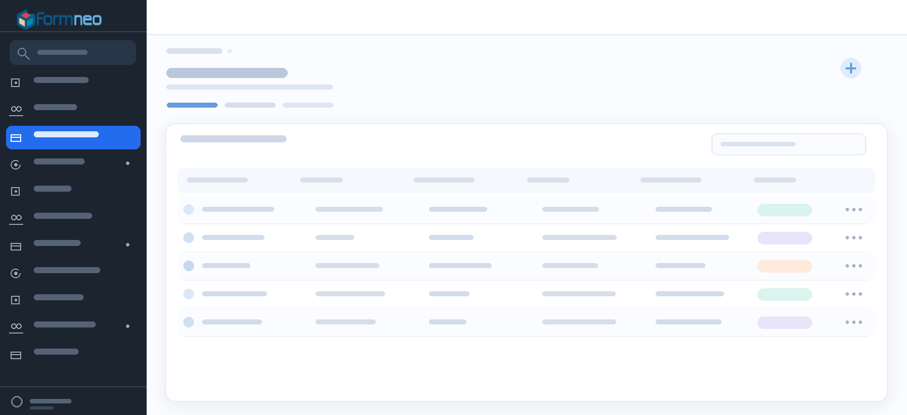 Staff list screen